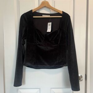Long sleeve Velvet Abercrombie & Fitch top